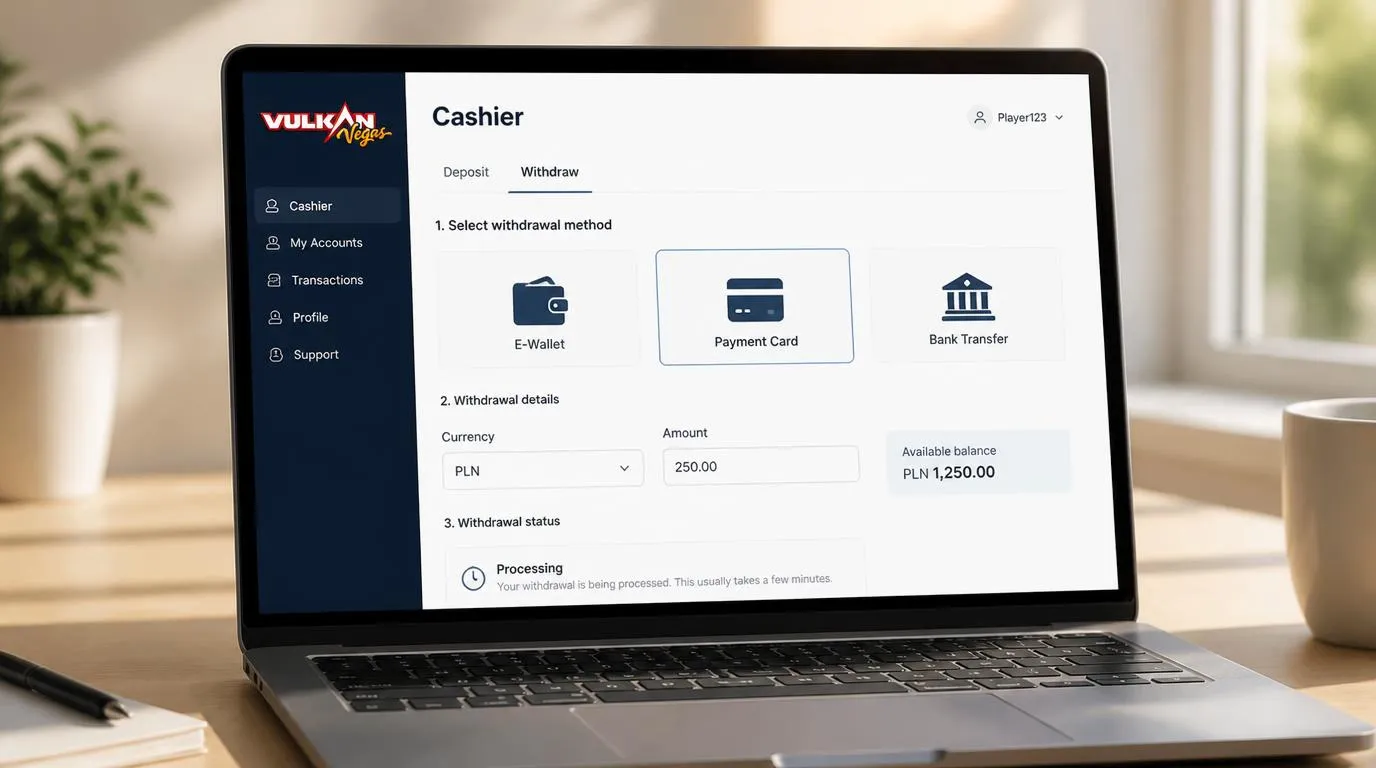 Panel kasjera z wyborem portfela elektronicznego, karty i przelewu oraz kwotą transakcji w PLN